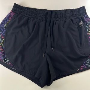 Brand:Fila Color:black with rainbow sides Size:Medium